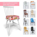 Toddler Booster Seat for Dining Table, Portable Booster Seat for Kitchen Chair, 4 Inch High-Density Foam Cushion with Adjustable Safety Straps and Non-Slip Bottom, Perfect for Kids Travel and Daily by TinyTreasures Baby Boutique