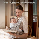 Momcozy Herihuge Baby Carrier - Crafted with Charming Jacquard Weaving, Durable, Stylish and Elegant, All-Day Comfort for Moms, Time Heritage Beige by TinyTreasures Baby Boutique
