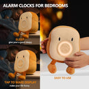 QANYI Plush Toy Night Light Alarm Clock for Kids, Multiin-one Cozy Toast Plushies Bed Clock with Dual Alarm and Snooze, Dimmable Bed Lamp Birthday Gifts Ideal for Children Teens Girls Boys Women by TinyTreasures Baby Boutique