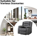 EBELLO Classic Power Recliner Chair, Oversized Electric Reclining Chair with Overstuffed Cushion and Back, Soft Fabric Adults Single Recliner Sofa for Living Room, Set of 2 Grey by CozyNest Decor