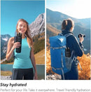 32oz Motivational Water Bottles with Time Marker & Fruit Strainer, Transparent Gradient Color Water Bottle with Times to Drink, Leakproof & BPA Free, Reusable Bottle with Strap (No Straw) by CozyNest Decor