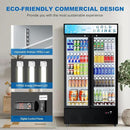 30 Cu.ft. Commercial Beverage Refrigerators Glass Door Refrigerator Upright Display Cooler with Soft LED Light and Adjustable Shelves for Restaurant Grocery Stores Home by CozyNest Decor