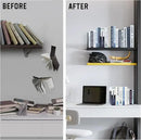 VONDERSO Metal Bookends Black, 2 Pairs Decorative Metal Book End Supports for Shelves Gauge Metal Book Divider Stopper Holders with Non-Slip Anti-Scratch Rubber Pads by CozyNest Decor