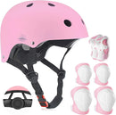 Adjustable Kids Helmet with Knee Pad, Elbow Pads & Wrist Guards - Toddler Bike Helmets for Ages 3-5, 5-8, 8-14 Years - Perfect for Skating, Biking, Cycling, and Skateboard - for Boys and Girls by TinyTreasures Baby Boutique