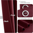 MIULEE Burgundy Red Blackout Curtains for Bedroom Living Room 96 Inches Long 2 Panels, Thermal Insulated Room Darkening Drapes Solid Grommet Top Noise Reduction Christmas Window Treatments 40x96 Inch by TinyTreasures Baby Boutique