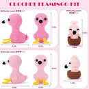 Crochet Kit for Beginners -Flamingo Family Crochet Kits with Step-by-Step Video Tutorials, Beginner Crochet Kit for Adults, Crochet Animal Kit for Kids, 3PCS Flamingo Crocheting Set(Pink) by TinyTreasures Baby Boutique
