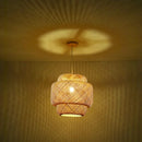 Bamboo Pendant Light - Boho Basket Chandelier Handmade Woven Pendant Light, Natural Wicker Rattan Hanging Chandelier for Kitchen Island Dining Room Living Room Porch by GreenHaven Gardens