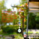 H&D HYALINE & DORA Sun Catchers for Windows,Crystal Sun Catcher with Seven Chakra Beads,Decorative Wind Spinner Tail Suncatcher for Indoor Christmas Decoration17.7in by GreenHaven Gardens