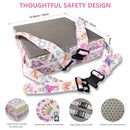 Toddler Booster Seat for Dining Table,4 Inches Washable Double Safer Straps Non-Slip Bottom Booster Seat for Kids, Portable Travel High Density Sponge Detachable Increasing Cushion for Child... by TinyTreasures Baby Boutique
