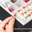 Earring Jewelry Box for Women Girls Stud Organizer, 5 Layers Black Jewelry Organizer Box With Lock Earring Holder Organizer Ring and Necklace Jewelry Box with Earrings Holder for Women Girls by TinyTreasures Baby Boutique