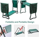 Foldable Garden Kneeler and Seat with 2 Gardening Tool Pouches Multiuse Bench with Soft Kneeling Pad,Gardening Gifts for Women Men Gardener Parent Elders Christmas by GreenHaven Gardens
