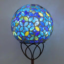 Solar Lights Outdoor Decorative, Solar Gazing Ball Mosaic Garden Stakes Decorative Waterproof Outdoor Lights for Pathway Yard Lawn Decoration (Blue) by CozyNest Decor