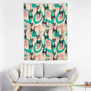 ICMOLYYENLO Boho Medieval Cat Tapestry, Abstract Atomic Starburst Geometric Aesthetic Art Wall Hanging For Bedroom Living Room Dormitory 40x60 Inches by CozyNest Decor