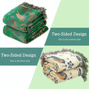 MSGKV Cotton Bed Blanket for Couch and Sofa Blankets for Living Room Bedroom Floral and Birds Throw 80"x90" Breathable Cozy Boho Blankets by CozyNest Decor