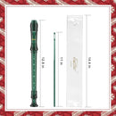 Eastar Soprano Recorder Instrument for Kids Students Beginners, German fingering C Key with Cleaning Kit, Storage Bag, Fingering Chart, ERS-1GG, Dark Green, School-Approved by TinyTreasures Baby Boutique