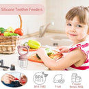 Big Spinach Silicone Freezer Tray Baby Fruit Feeder Food Teething Set Must-Have Pacifiers and Food Storage Containers for Babies 6 Months and Up by TinyTreasures Baby Boutique