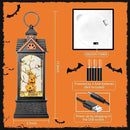 Halloween Snow Globe Lantern, Spooky Ghost Halloween Decor, Plug-in & Battery Operated Snow Globes for Halloween Decorations Indoor by CozyNest Decor
