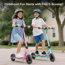 Caroma Electric Scooter for Kids Ages 6-12,150W/180WMotor,10 MPH Max Speed & 7 Miles,Colorful Lights,Adjustable Height & Speed,LED Display,Foldable Kids Electric Scooter 132 Lbs Max Load,Idea Gift by TinyTreasures Baby Boutique