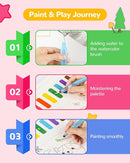 TECJOE Paint with Water Coloring Books for Toddlers, A to Z 26 Pages Animal Watercolor Paint Set with 3 Brushes, Mess Free Painting Activity for Kids Ages 4 5 6 7 8, Christmas Gifts Arts & Crafts Toy by TinyTreasures Baby Boutique