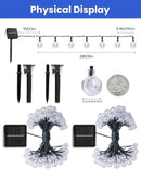 Solar String Lights Outdoor Waterproof, 2 Pack 60 LED 36.5 FT Each, 8 Lighting Modes Solar Powered Patio Lights for Garden Yard Porch Wedding Party Decor (Blue) by GreenHaven Gardens