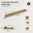 47.2 Inches Long Floating Shelves Wall Mounted, 2 Set Rustic Wall Shelf for Bedroom, Nursery Book Shelf with Lip, Picture Ledge Shelf for Wall Decor Living Room Bathroom Kitchen - Oak by TinyTreasures Baby Boutique