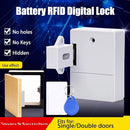 Battery IC Card Sensor Digital Cabinet Lock Drawer Lock File Cabinet Smart Lock DIY Keyless Cabinet Drawer Lock Without Perforate Hole for Drawers, Cabinet, Doors, Wardrobe by TinyTreasures Baby Boutique