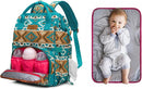 Wrangler Aztec Backpack Multifunction Baby Travel Bag with Changing Pad, Stroller Straps and Pacifier Case WG2204-91103TQ by TinyTreasures Baby Boutique