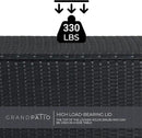 Grand patio 108 Gallon Deck Storage Box Indoor Outdoor Wicker Bin for Patio Furniture Cushions Garden Tools Pool Accessories, Black by GreenHaven Gardens