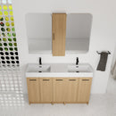 60" Double Sink Bathroom Vanity Set with Tall Cabinet by HouseOfZazla