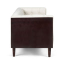 Contemporary Mid-Century Charm 3 Seater Sofa With Button Tufted Waffle Stitching by HouseOfZazla