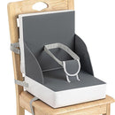 Portable Toddler Booster Seat for Dining Table, Adjustable Lightweight Toddler Chair for Travel, Compact Design, Easy to Clean (Grey) by TinyTreasures Baby Boutique