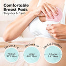 Organic Nursing Pads - 14 Washable Viscose Derived from Bamboo Breastfeeding Pads, Wash Bag, Reusable Breast Pads for Breastfeeding, Nipple Pads for Breastfeeding Essentials(Pastel Touch, XL 5.5") by TinyTreasures Baby Boutique