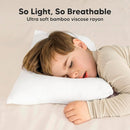 Toddler Pillow with Pillowcase - 13x18 My Little Cuddly Pillow, Viscose Derived From Bamboo Nursery Toddler Pillows for Sleeping,Kids Pillow,Small Travel Pillows,Mini Toddler Bed Pillow (Soft White) by TinyTreasures Baby Boutique
