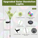 4 Pack Solar Garden Lights, Solar Flowers Lights with 4 Blooming Dandelion Flowers, Waterproof Solar Lights Outdoor for Yard Porch Patio Backyard Pathway Gardening Gifts, 2 Lighting Modes by GreenHaven Gardens