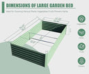 Domi Galvanized Raised Garden Bed, Outdoor Planter Garden Boxes Large Metal Planter Box for Gardening Vegetables Fruits Flowers, Green (8x4x1.5ft) by GreenHaven Gardens