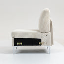 Single Couch Modular Armless Accent Chair With Back Cushion by HouseOfZazla