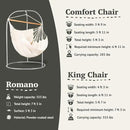 LA SIESTA - XL King Habana Cotton Hammock & Romano Steel Stand - Indoor Outdoor Hanging Chair Swing for Bedroom Porch Balcony - Boho Hanging Chair - Latte by GreenHaven Gardens