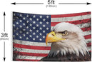 American Eagle Flag 3x5 Ft Double Sided Faith Over Fear Banner, Christian American Flags for Outside Christian Banners with Brass Grommets Outdoor House Decorations Flag by GreenHaven Gardens
