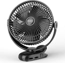 12000mAh Clip on Fan 30H Longest Runtime, 8in Portable Fan Rechargeable, Ultra Quiet with Heavy-Duty Clamp, USB Desk Fans for Golf Cart,Office Desk, Treadmill, Camping, Bedroom by TinyTreasures Baby Boutique