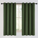 NICETOWN Dark Green Curtains for Bedroom, Grommet Blackout Window Treatments Faux Silk Room Darkening Thermal Window Treatments for Kids Room, 2 Panels, W52 x L63 by TinyTreasures Baby Boutique
