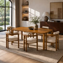 7-Piece Dining Table Set for 6, 70"