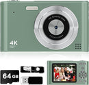 2025 Digital Camera - 1080P Vlog Camera, 44MP Compact, 16X Zoom, Anti-Shake, Green Gift for Kids by TinyTreasures Baby Boutique