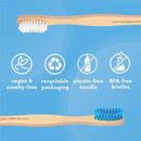 The Humble Co. Bamboo Toothbrushes (5pk) – Toothbrushes for Superior Oral Care, Dental Hygiene, and Gum Care, BPA Free (Soft Bristles) by CozyNest Decor