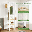 IBUYKE Coat Rack with Shelves, Freestanding Hall Tree with 3 Shelves and 8 Hooks, Industrial Clothes Stand for Entryway, Hallway, Bedroom, Natural UTMJ088R by CozyNest Decor