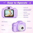 Kids Camera, HD Digital Video Camera, Childrens Toys for 3 4 5 6 7 8 9 Year Old Boys/Girls, Selfie Camera for Kids, Christmas Birthday Gifts with 32GB SD Card (Purple) by TinyTreasures Baby Boutique