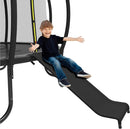 Universal Trampoline Slide with Buffer Region, Heavy Duty Steel Trampoline Accessory, for 8 10 12 14 15 16FT Trampoline, Ideal for Children or Kids to Climb up and Slide Down. (Black) by TinyTreasures Baby Boutique
