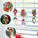 3 Pack Crystal Christmas Ornaments, Glass Rainbow Rhinestones Sun Catcher Prisms with Christmas Wreath Snowflake Bells,Suncatcher Hanging Crystal Pendants for Window Christmas Home Decor by GreenHaven Gardens