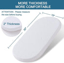 Baby Bassinet Mattress Topper, 30" x 15" x 2" Dual Sided Gel Memory Foam Mattress with Breathable Removable Soft Cover Fit for Most Moses Basket and Dream On Me Lacy Bassinet by TinyTreasures Baby Boutique