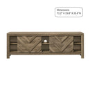 Chevron Patterned Living Room TV Stand - Light Brown by HouseOfZazla