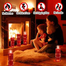 Red Flameless Candle with Remote Control LED Candle with String Lights Battery Powered Flameless Candle4'' 5'' 6'' 7'' 8'' Candles of 5 Pcs by CozyNest Decor